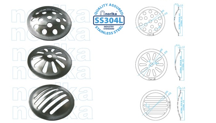 Stainless Steel 304L Dome Grating